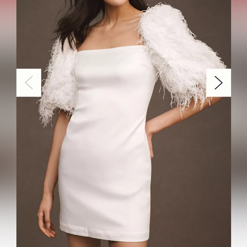 BHLDN Nellie Square-Neck Mini Dress
